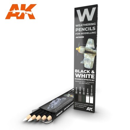 AK akvarell ceruza - Black & White SHADING & EFFECTS SET