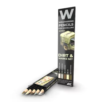   AK Interactive - WATERCOLOR PENCIL SET SPLASHES, DIRT AND STAINS SET akvarellceruza-készlet