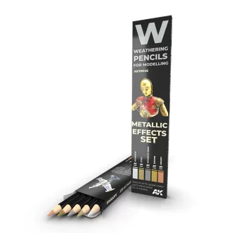   AK Interactive - WATERCOLOR PENCIL SET METALLICS SET akvarellceruza-készlet