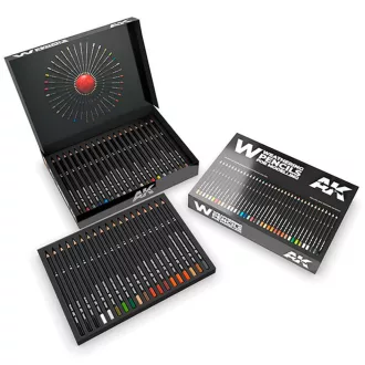   AK Interactive - WEATHERING PENCILS DELUXE EDITION BOX (37 waterpencil colors) akvarellceruza-készlet