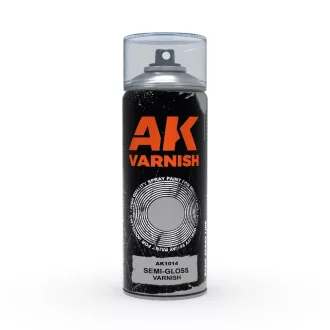   AK Interactive - Semi-Gloss varnish - Spray 400ml (Includes 2 nozzles) lakkspray