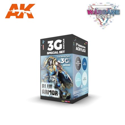 AK Interactive - WARGAME COLOR SET. BLUE ARMOR 3G