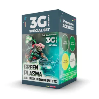   AK Interactive - WARGAME COLOR SET. GREEN PLASMA AND GLOWING EFFECT festékkészlet