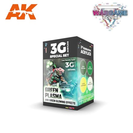 AK Interactive - WARGAME COLOR SET. GREEN PLASMA AND GLOWING EFFECTS 3G