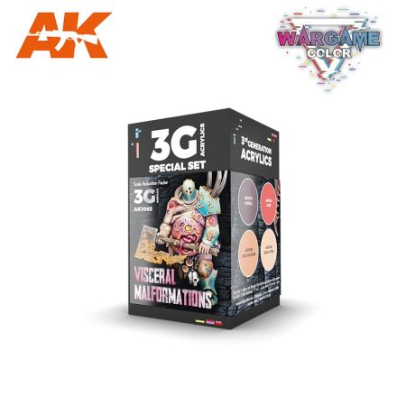 AK Interactive - WARGAME COLOR SET. VISCERAL MALFORMATIONS 3G