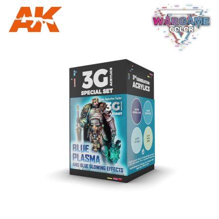 AK Interactive - WARGAME COLOR SET. BLUE PLASMA AND GLOWING EFFECTS 3G