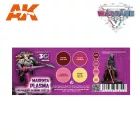 AK Interactive - WARGAME COLOR SET. MAGENTA PLASMA AND GLOWING EFFECTS 3G