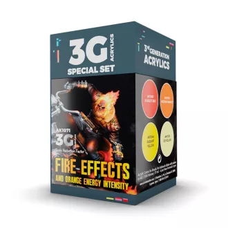   AK Interactive - WARGAME COLOR SET. FIRE EFFECTS. festékkészlet