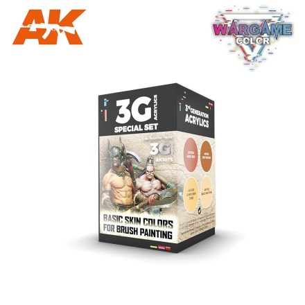 AK Interactive - WARGAME COLOR SET. BASIC SKIN COLORS 3G