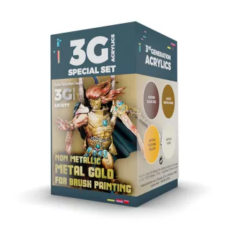   AK Interactive - WARGAME COLOR SET. NON METALLIC METAL GOLD (W. B.) festékkészlet