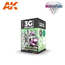   AK Interactive - WARGAME COLOR SET. EMERALDS AND GREEN GEMS 3G