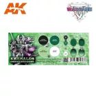 AK Interactive - WARGAME COLOR SET. EMERALDS AND GREEN GEMS 3G