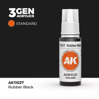 AK Interactive - Rubber Black 17ml festék