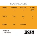 AK Interactive - Dirty Yellow 17ml festék