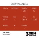 AK Interactive - Matt Red 17ml festék