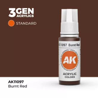 AK Interactive - Burnt Red 17ml festék