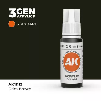AK Interactive - Grim Brown 17ml festék