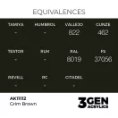 AK Interactive - Grim Brown 17ml festék