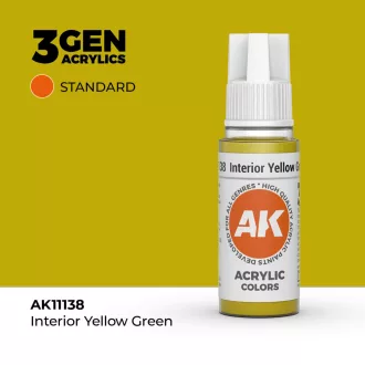 AK Interactive - Interior Yellow Green 17ml festék