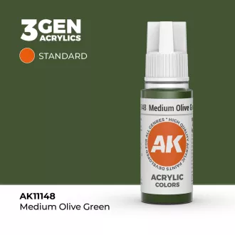 AK Interactive - Medium Olive Green 17ml festék