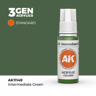 AK Interactive - Intermediate Green 17ml festék