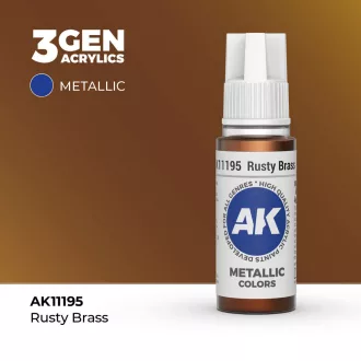 AK Interactive - Rusty Brass 17ml festék