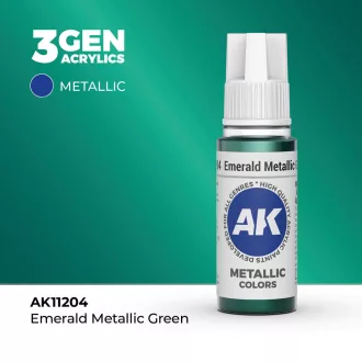 AK Interactive - Emerald Metallic Green 17ml festék