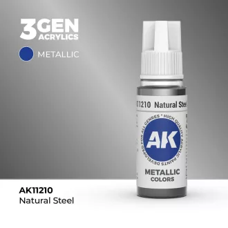 AK Interactive - Natural Steel 17ml festék