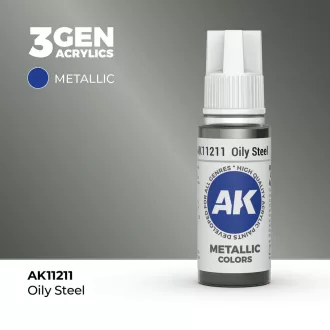 AK Interactive - Oily Steel 17ml festék