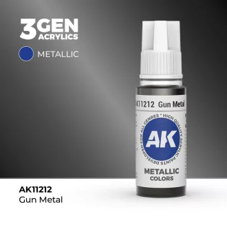 AK Interactive - Gun Metal 17ml festék