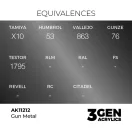 AK Interactive - Gun Metal 17ml festék