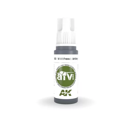 AK 3rd Generation AFV Series Wwi French Artillery Grey 17ml