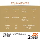 AK 3rd Generation AFV Series Ral 1039 F9 Sandbeige 17ml