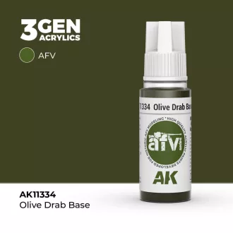 AK Interactive - Olive Drab Base festék