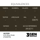 AK Interactive - Nº9 Olive Drab (FS33070) festék