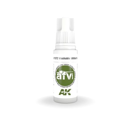 AK 3rd Generation AFV Series Washable White Paint 17ml