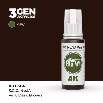AK Interactive - S.C.C. No.1A Very Dark Brown festék