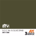 AK 3rd Generation AFV Series S.C.C. No.15 Olive Drab 17ml