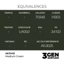 AK Interactive - Medium Green festék