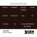 AK Interactive - Brown Black festék (3rd Generation) festék