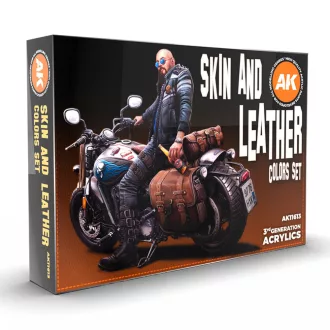 AK Interactive - SKIN AND LEATHER COLORS SET festékkészlet