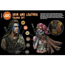 AK Interactive - SKIN AND LEATHER COLORS SET festékkészlet