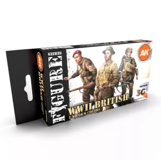 AK Interactive - WWII BRITISH UNIFORM COLORS 3G festék