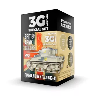   AK Interactive - BRITISH ARMY COLORS TUNISIA, SICILY & ITALY 1943-45 festék