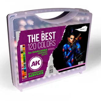   AK Interactive - 3G PLASTIC BRIEFCASE 120 WARGAME COLORS festék