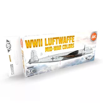   AK Interactive - WWII Luftwaffe Mid-War Colors SET 3G festékkészlet