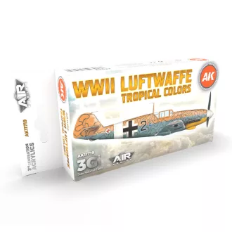   AK Interactive - WWII Luftwaffe Tropical Colors SET 3G festékkészlet
