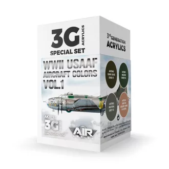  AK Interactive - WWII USAAF Aircraft Colors Vol.1 SET 3G festékkészlet