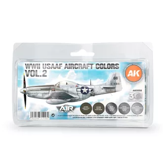   AK Interactive - WWII USAAF Aircraft Colors Vol.2 SET 3G festékkészlet