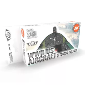   AK Interactive - WWII US Aircraft Interior Colors SET 3G festékkészlet